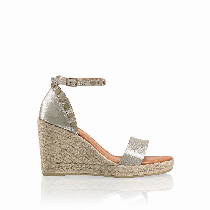 Russell And Bromley Coin Spin Espadrillos Dame Metallic | RXA38OD