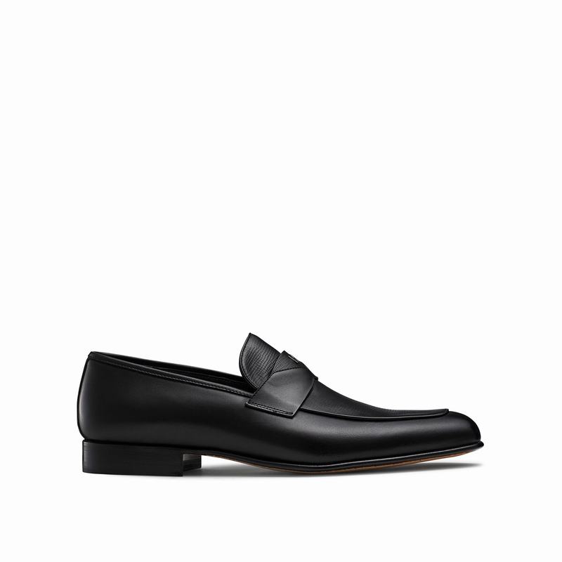 Russell And Bromley Duke Mokkasiner Herre Sort | YAU8543OH