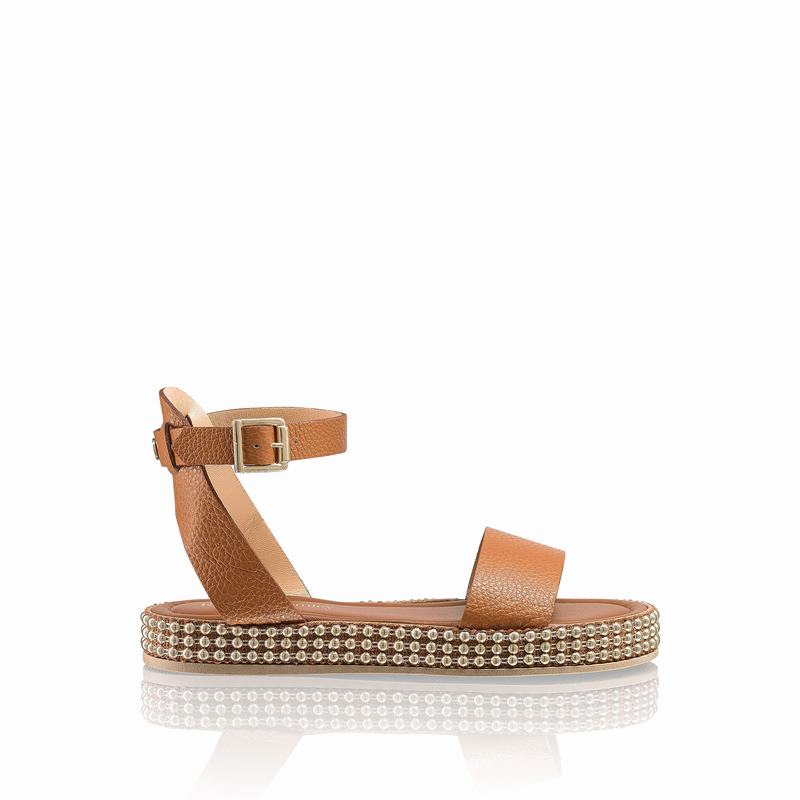 Russell And Bromley Gold Coast Kilehæl Sandaler Dame Brune | ZJZ9454XW