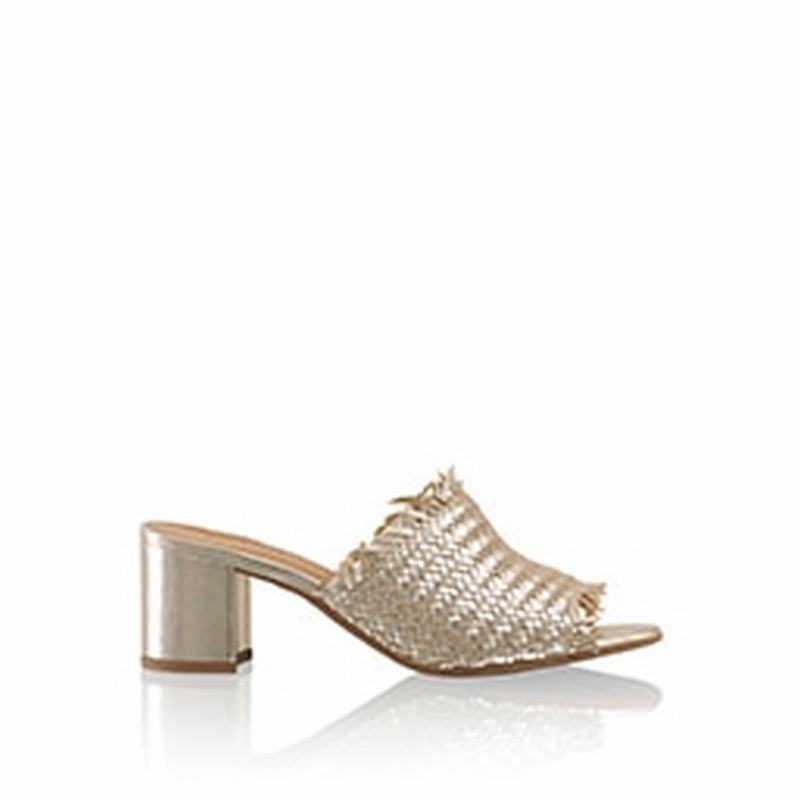 Russell And Bromley Libertymid Kilehæl Sandaler Dame Guld | HRW7176NO