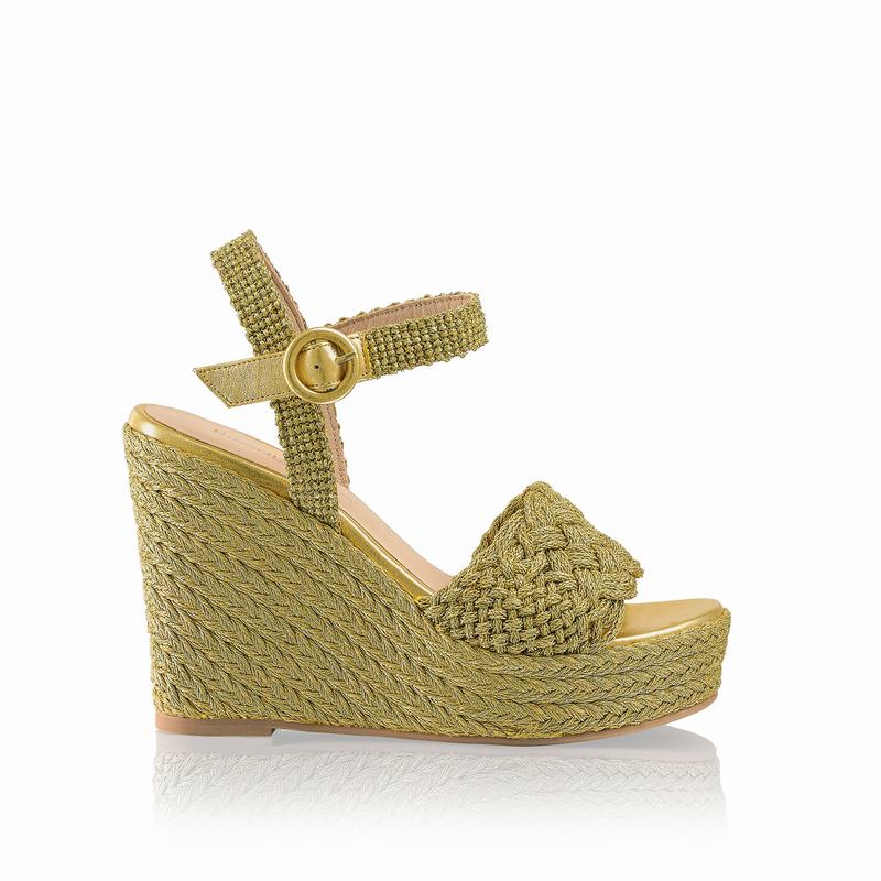 Russell And Bromley Luxor Kilehæl Sandaler Dame Metallic | IIE608EC