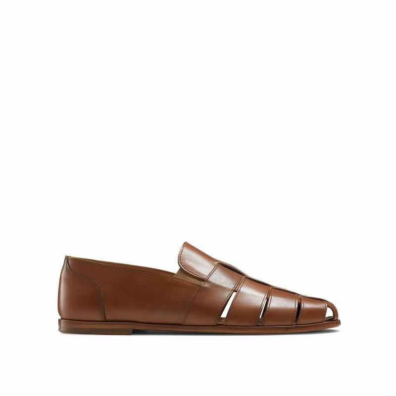 Russell And Bromley Mariner Slip On Sko Herre Brune | QFE2944DI