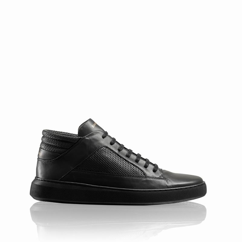 Russell And Bromley Milestone Mellemhøje Sneakers Herre Sort | KGE5461EY