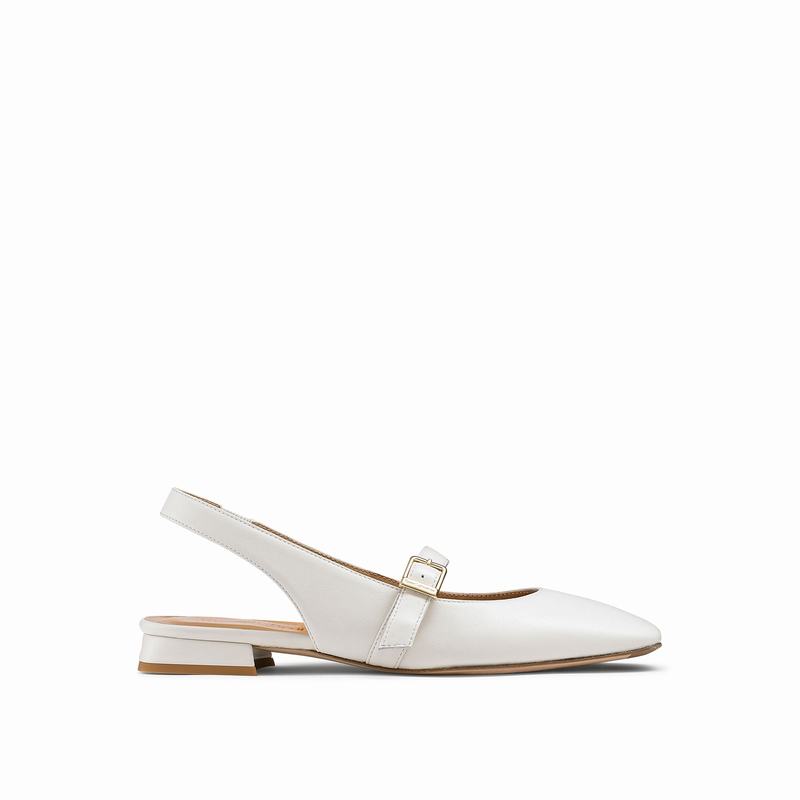 Russell And Bromley Miss Mary Balletsko Dame Hvide Hvide | PAS9546SH