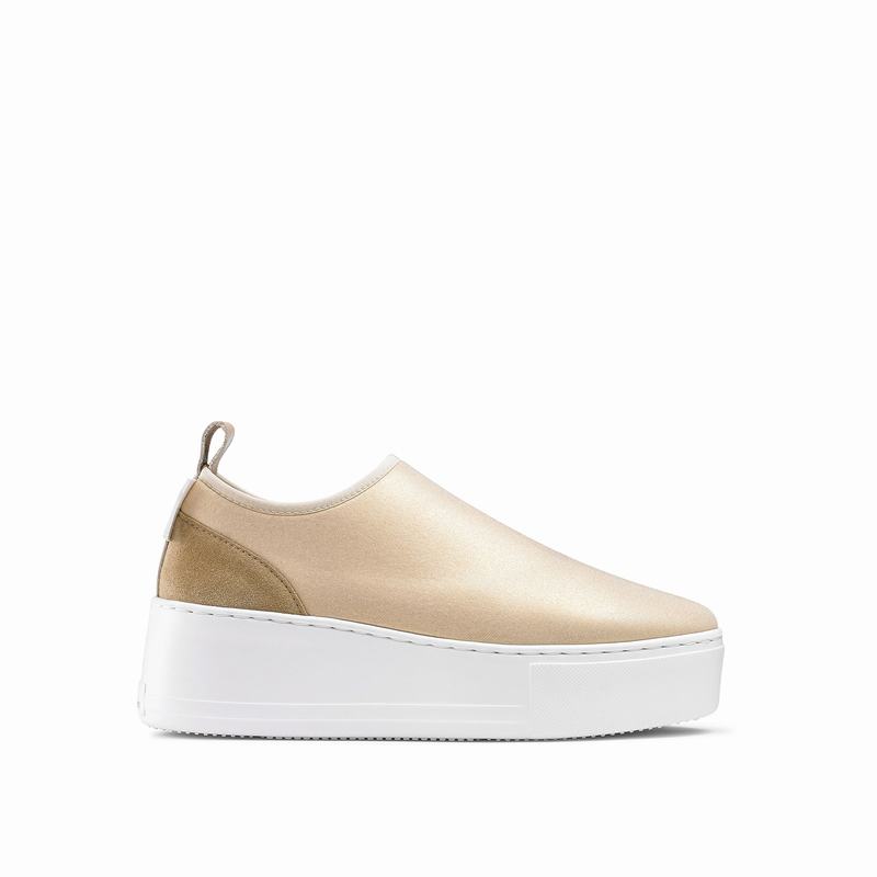 Russell And Bromley Park Flex Platform Sneakers Dame Metallic | HFZ1032LQ