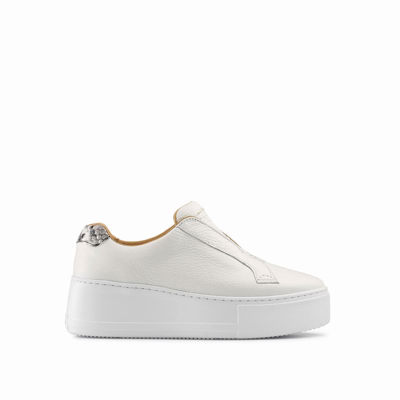 Russell And Bromley Park Up Platform Sneakers Dame Hvide | CMO9911YI