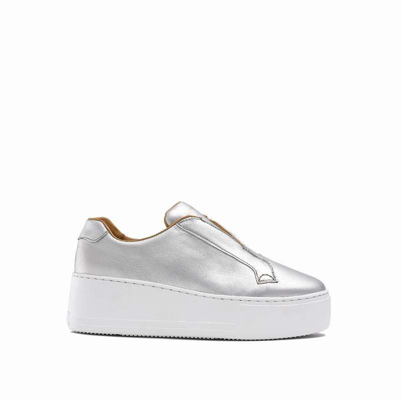 Russell And Bromley Park Up Platform Sneakers Dame Sølv | TBT7848NC