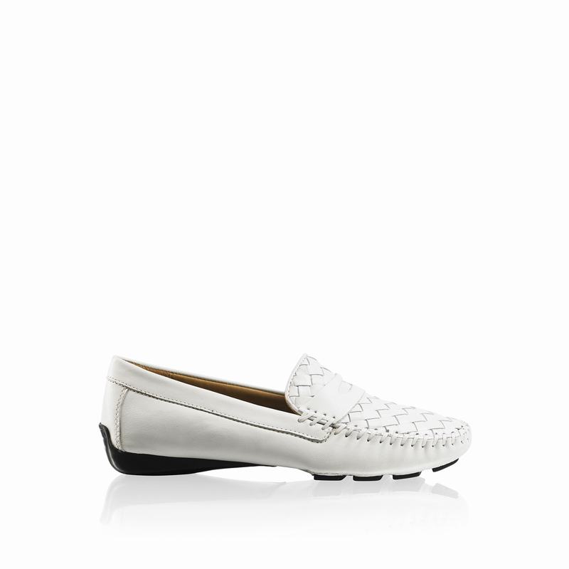 Russell And Bromley Petra Mokkasiner Dame Hvide | TKO8279LY