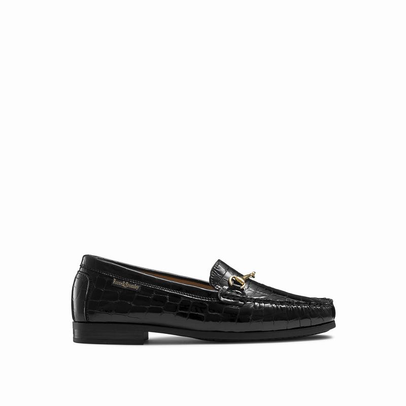 Russell And Bromley Poshmoc Mokkasiner Dame Sort | JCN1261QU