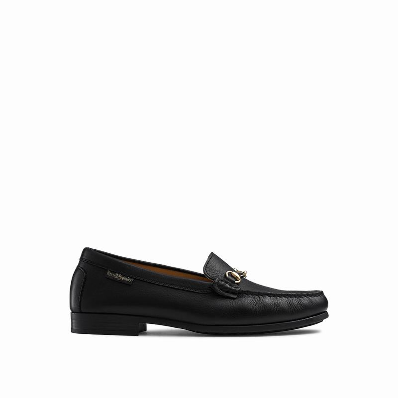 Russell And Bromley Poshmoc Mokkasiner Dame Sort | XSJ9764LJ