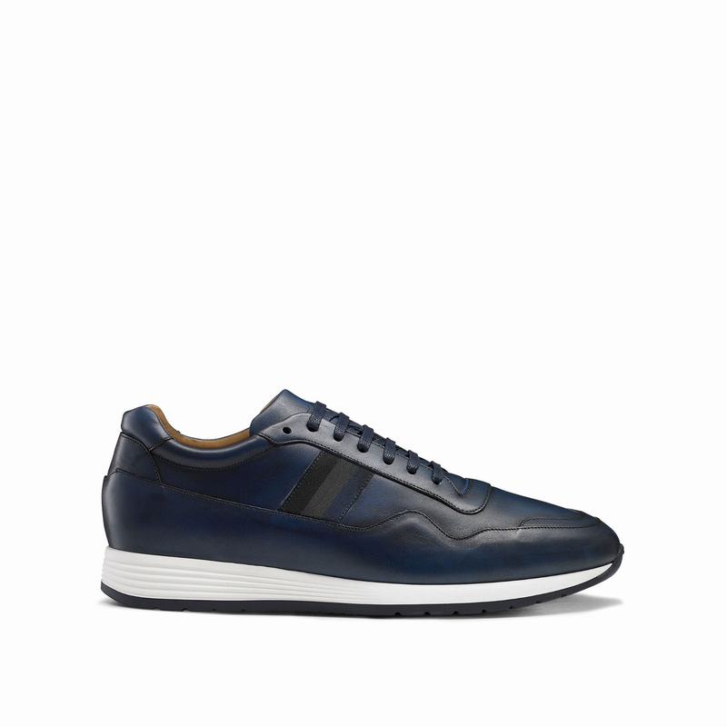 Russell And Bromley Run Time Lave Sneakers Herre Blå | KIV434OY