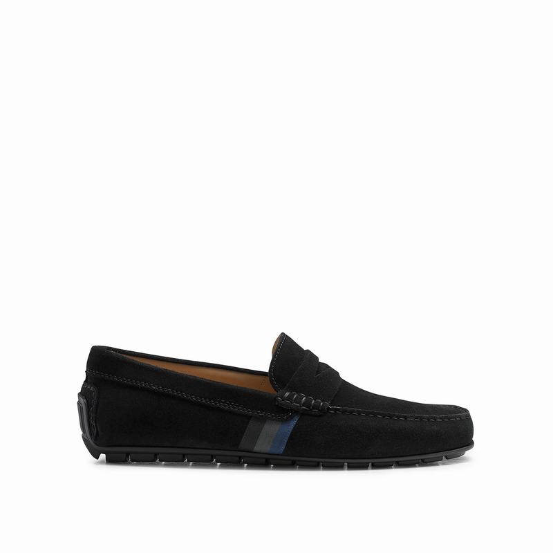 Russell And Bromley Soft Wear Mokkasiner Herre Sort | DVO3493FN