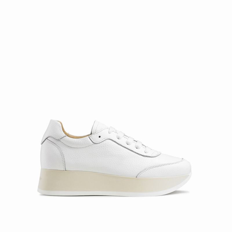 Russell And Bromley Throwback Platform Sneakers Dame Hvide | ICQ435CX