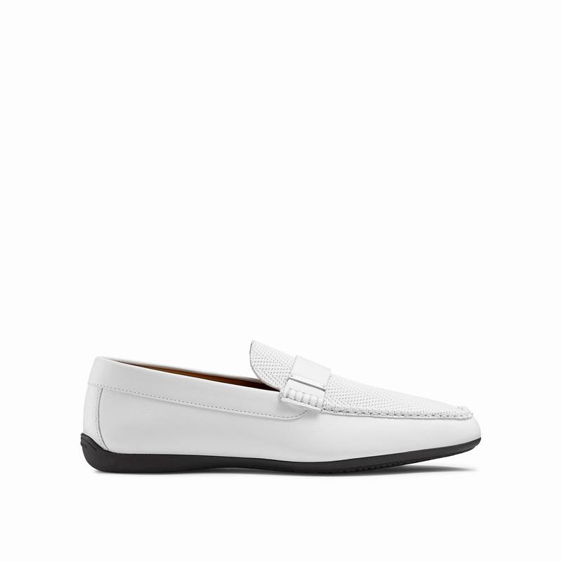 Russell And Bromley Yoga Mokkasiner Herre Hvide | SBP8188XA